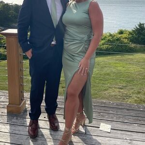 Green formal dress from Abercrombie and Fitch